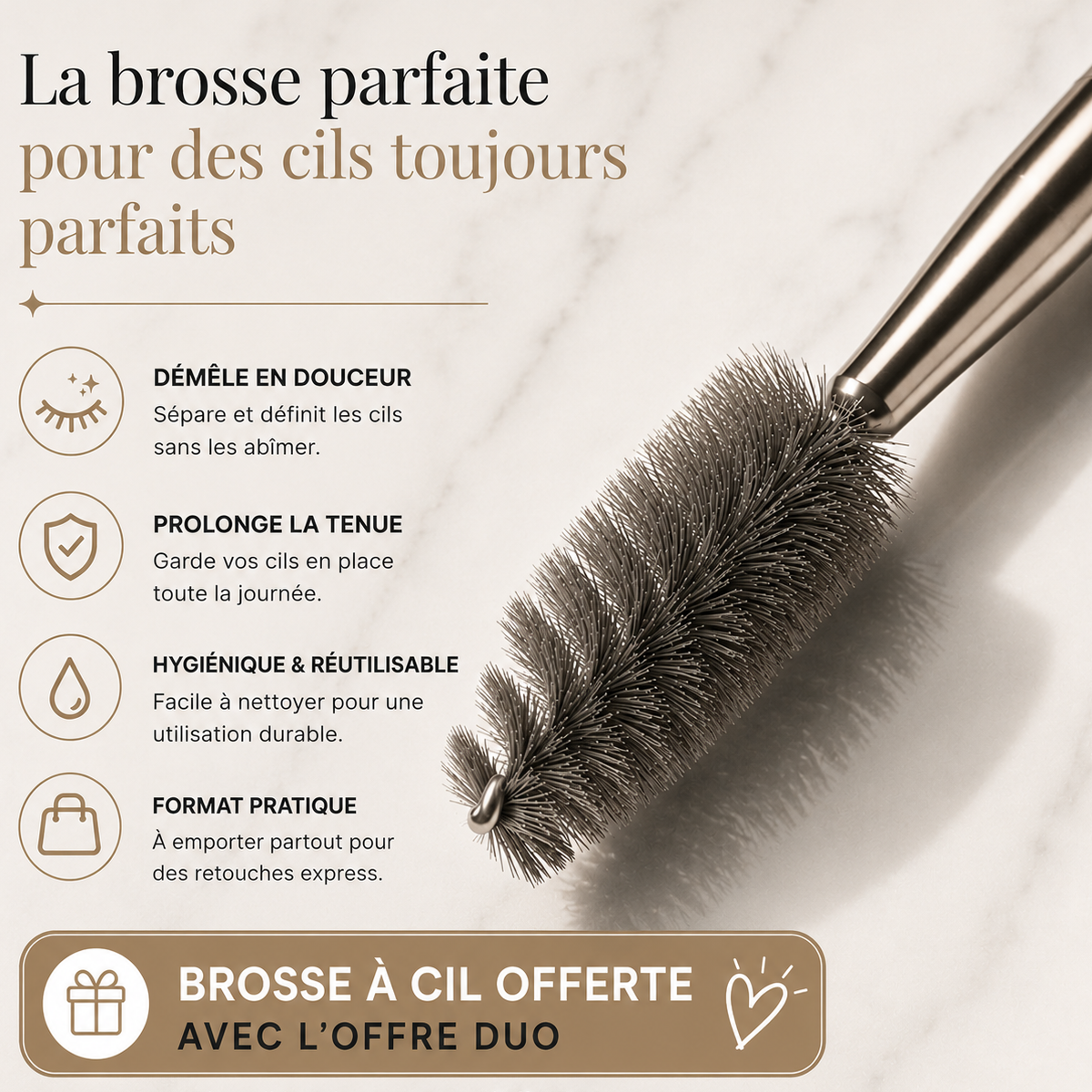 Brosse à cils de finition pour cils magnétiques – séparation précise et regard parfait